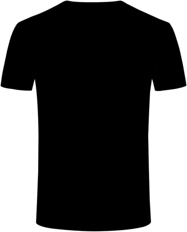 MIASHUI Мъжки Ризи Голям Размер, Мъжки Годишна Ежедневна Тениска с Американския папийонка и Принтом, Блуза с Кръгло Деколте, Големи