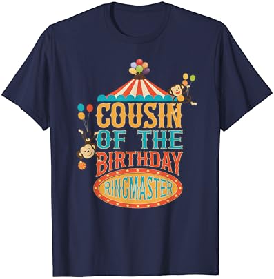 Тениска Cousin Of The Birthday Ringmaster За Детска Цирк парти в чест на рождения ден