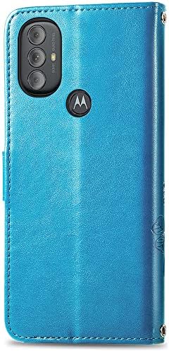 Чанта-портфейл Monwutong за телефон Motorola Moto G Power 2022, устойчив на удари Кожен калъф-поставка от изкуствена кожа с магнитна