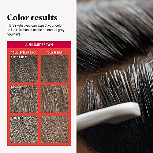 Just For Men Лесно Comb-В цвят, боядисване на коса, за мъже, с помощта на апликатор за вържете - светло кафяво, A-25