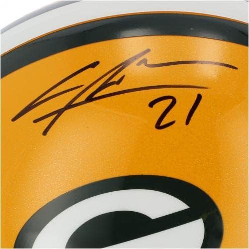 Копие шлем Чарлз Вудсона Грийн Бей Пэкерс с Автограф Ридделла - Каски NFL с автограф