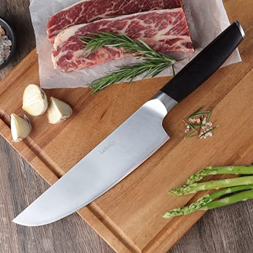 Нож на Главния готвач Lebabo 8 Инча Професионален 9Cr18Mov 5 Ножа, 8 За Нарязване, Кълцане Ножове за Дома и Кухнята