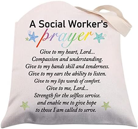 CMNIM Подаръци Социален Работник Чанта-Тоут за Жени, Подарък Социален Работник за Деня на Благодарността Подарък Социален Работник