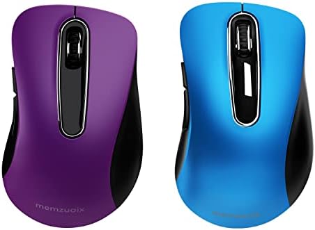 безжична Мишка memzuoix 2,4 G, Компютърни Мишки с резолюция от 1200 dpi, Безжична Безжична Мишка с USB приемник, Преносима Безжична USB-мишка с захранван от батерия, Безжична Миш