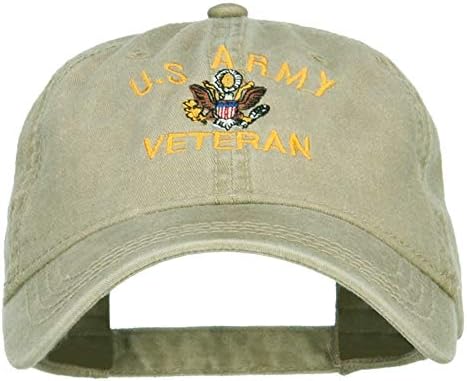 e4Hats.com Военна Бродирани Выстиранная Шапка Ветеран от армията на САЩ
