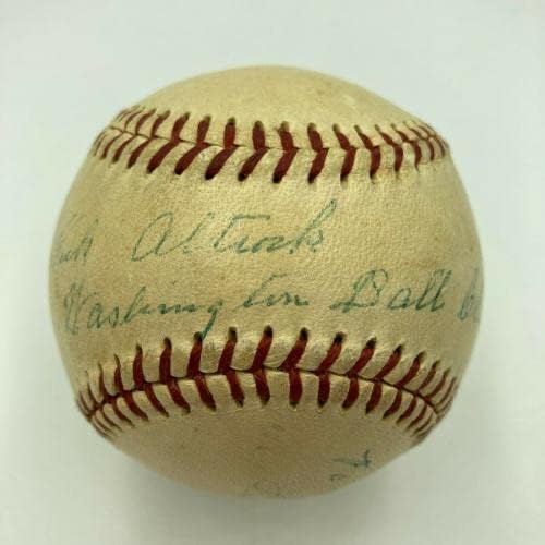 Рядко Сингъл Ник Альтрока с автограф от JSA COA Американската лига бейзбол 1950-те години - Бейзболни топки с автографи