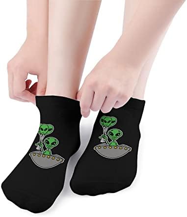 Забавни извънземните, 5 двойки забавни чорапи за бягане, спортни чорапи, без подплата за мъже и жени