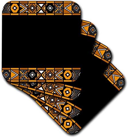 3d Кафяв и черен африкански модел - Изкуството на Африка, вдъхновено от геометрични фигури, направени от мъниста зулу-Влакчета