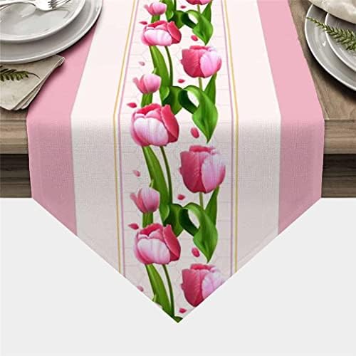 WDBBY Розови Лалета Модерни Покривки за Празнични партита, сватбени Декор, покривки за маси, за Хол, Аксесоари за масата за Хранене (Цвят: