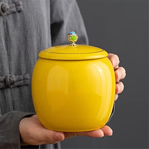SLNFXC Керамичен чайник за чай, херметически затворени буркани за хранене, уютна кръгла кутия за съхранение, херметически затворени
