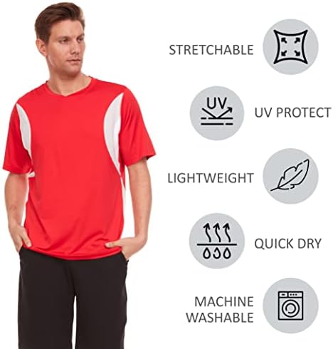 Спортни ризи за Мъже, Абсорбиращи Влагата бързо съхнещи Активни Спортни Мъжки Тениски Свободно намаляване на Занимания Във фитнеса