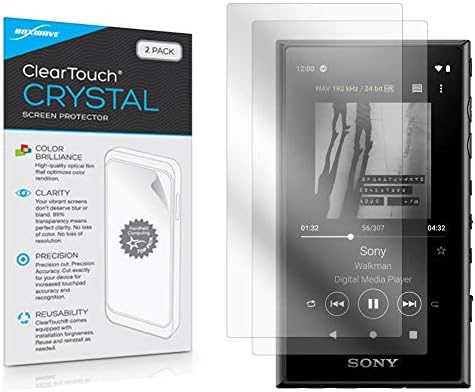 Защитно фолио за екрана на Sony NW-A105 (Защитно фолио за екрана от BoxWave) - ClearTouch Crystal (2 опаковки), HD филм за защита от надраскване за Sony NW-A105, Sony NW-A105, NW-A100TPS