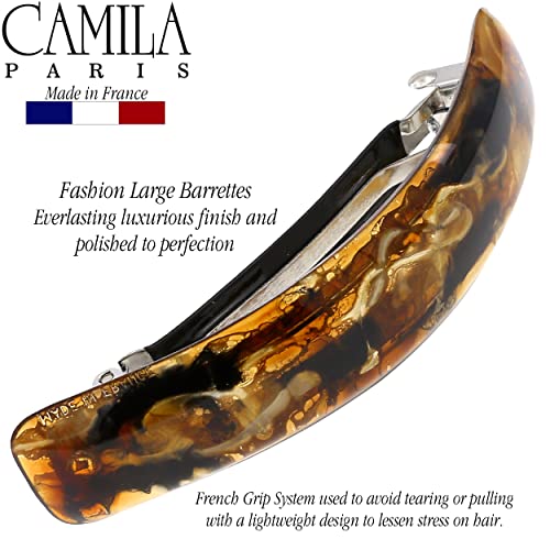 Camila Paris CP3331 Френска Шнола за коса за момичета, златна, Водоустойчив Метални Закопчалки, Здрава Щипки за коса, за