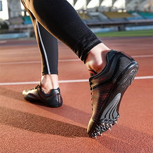 Професионални спортни обувки с шипове, Дишащи спортни обувки с шпайкове за бягане на дълги разстояния За мъже, Жени, Момчета, Момичета, Обувки за тренировки, посвет?