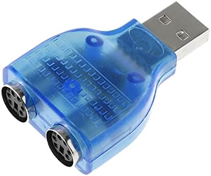 DGZZI USB към PS/2 Конвертор 2 бр. Синьо USB Съединители за Двойна PS2 Женски Адаптер за Клавиатура Мишка Жак
