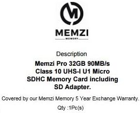 MEMZI PRO 32GB Class 10 90 MB/s. Карта памет Micro SDHC карта с адаптер за SD за мобилни телефони на LG от серията V.