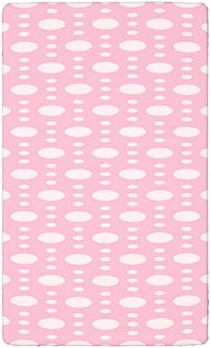 Мини-Чаршафи за легла с геометрична Тема, Портативни Мини-Чаршафи за легла от Ултра Мек Материал-Бебешки Кърпи за момичета или Момчета, 24 x 38, Бледо Розова Роза