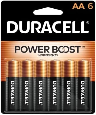 Батерии Duracell Coppertop AA с други съставки за увеличаване на капацитета, в опаковка от 6 броя, с Двойна батерия от тип А, с
