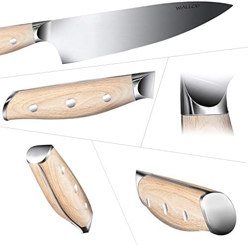 Набор от професионални ножове, WALLOP - Нож на главния готвач 8 инча и Разделочный нож 12 инча от германската неръждаема стомана 1.4116