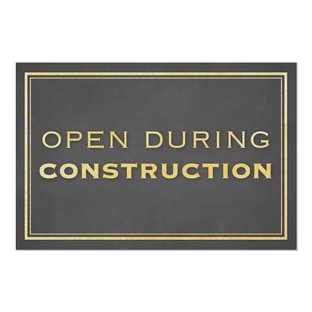 CGSignLab | Отваря по време на строителството - Класическа златна Прозорец верига | 27 x 18