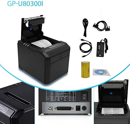 Принтер проверки Gainscha-3'1/8 80 мм, Pos принтер с Автоматичен нож ESC/POS-екип Поддържа Windows USB/LAN Тенис на Термопринтер