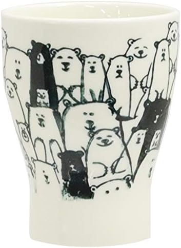 Ikujinsha 85422 Животни, Чаша с бял мечок, 6,1 течни унции (180 мл)
