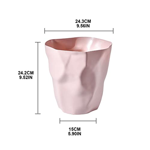 ZHAOLEI Nordic Неправилна форма кофата за Боклук, Плътен Цвят на Пластмасова кофа за Боклук за храна и отпадъци Таз Кофа и саксия (Цвят:
