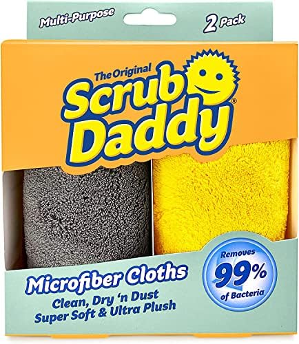 Кърпи от микрофибър Scrub Татко - Универсален супер Меки и ултра Плюшени кърпи от микрофибър - Съдържат сиви и жълти почистващи