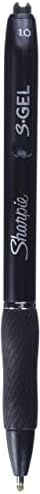 Гел химикалки SHARPIE S-Gel, удебелен шрифт (1,0 мм), гел химикалка с черно мастило, 12 броя