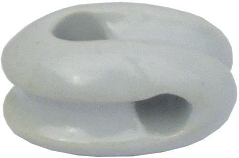 MFJ Enterprises Оригинален изолатор за яйца MFJ-16A01 от остъклени керамика в опаковка от 6 броя дупки 7/16 , диаметър на 9/64, дължина