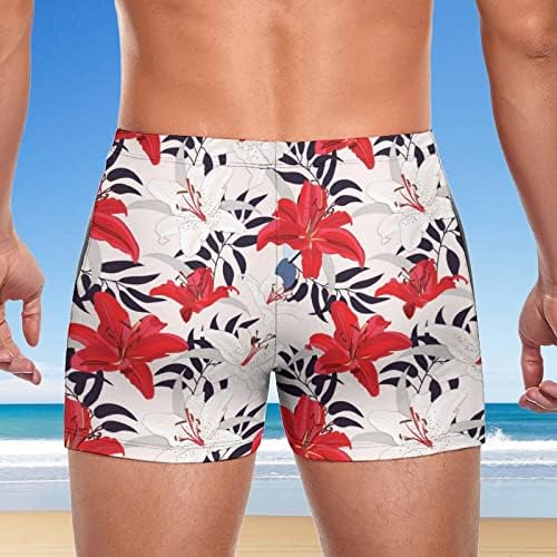 NQyIOS Големи и Високи Мъжки Бански, бързо съхнещи Плажни, Спортни къси Панталони, Летни Модни Бански костюми В Хавайски Стил, Бански
