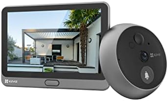 Безжична камера EZVIZ Smart Peephole Doorbell, Цветен сензорен екран от 4,3 инча, батерията е 3 месеца, Система за видеонаблюдение за дома