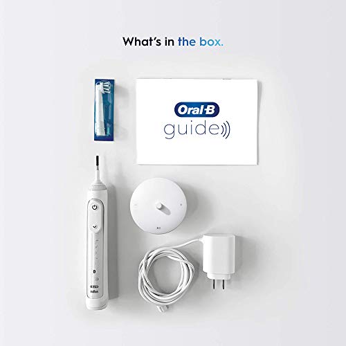 Електрическа четка за зъби Oral-B, Вградена в Alexa, с възможност за презареждане на Dash, Бяла, Интелигентна система за почистване на