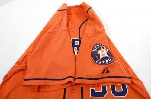 2013-19 Хюстън Астрос #56 Използвана в играта Оранжева Риза С Дистанционно табелка 44 DP23622 - Използваните В играта Тениски MLB