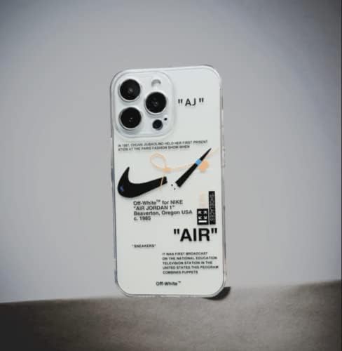 Съвместим калъф за iPhone 14 Pro От марка спортни обувки, Мек Силикон устойчив на удари калъф за цялото тяло, Луксозни, Стилни Маркови