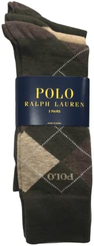 Мъжки чорапи POLO RALPH LAUREN от Аргайла (3 ЧИФТА) (ЗЕЛЕНО-КАФЯВИ)