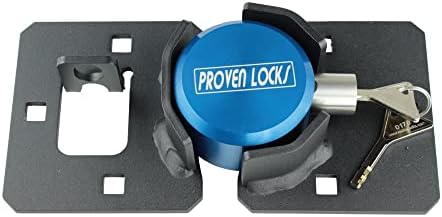 Proven Industries Пък Lock and Hasp Kit, Заключване за врати на съхранение, Направено в САЩ, (Черен)