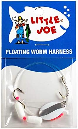 Риболовна Стръв Little Joe Floating Червей Harness Spinner Rig, Удерживающая Гъсеници в Зона Заброса, 36-Инчов Snell