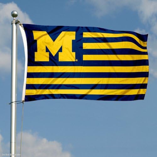 Мичиганская екип от University Wolverines Звездно-Шарени Национален Флаг