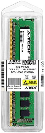 Подмяна на A-Tech е с 1 GB за HP 500208-061 - DDR3 1333 Mhz PC3-10600 ECC, Без буфериране UDIMM 1rx8 1,5 v - Single Server Ram Memory