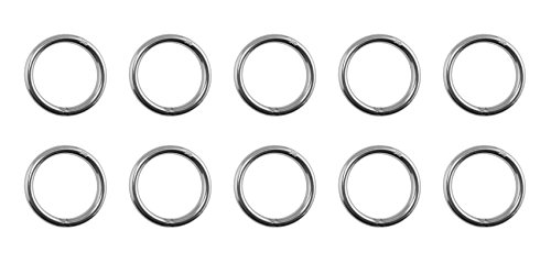 10 Парчета Кръгло пръстен от неръждаема стомана 316, Твърдо 5/32 x 3/4 (4 мм x 20 мм) Морски марка