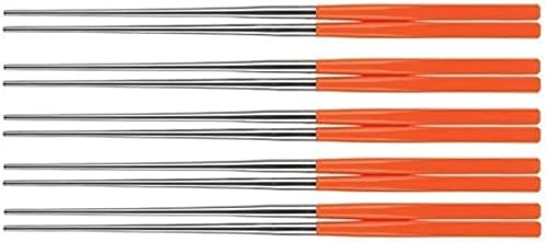 Комплект от пръчки за хранене J-kitchens, 5, 9,4 инча (24 см), Кухи Пръчки, Оранжеви, Произведено в Япония