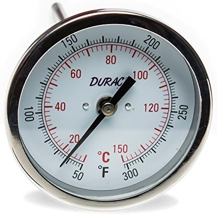 SP Bel-Art, термометър с биметаллическим dial H-B DURAC; от 10 до 150 ° C (от 50 до 300F), 1/2 инча. Резбово съединение NPT, циферблат