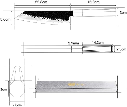 Магнитен Органайзер За съхранение на Ножевых блокове от Тиково дърво-Dynasty series 9CR18MOV, Стоманена 9-инчов Нож Kiritsuke от Findking