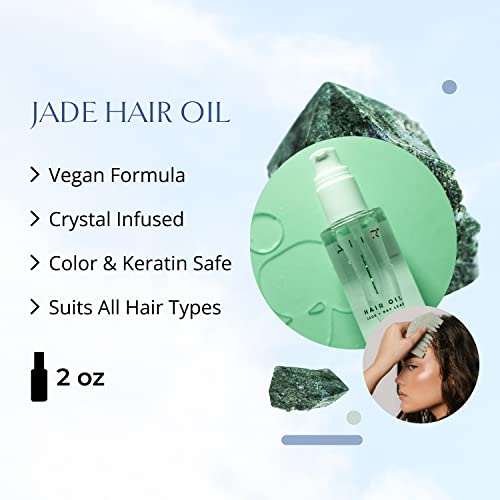 Масло за коса AIIR Jade Hair Oil - Масло за грижа за косата, балсами за суха Изтощена коса, балсами за Къдрава коса, което отрежда на блясък и задържане на влагата, Средства з?