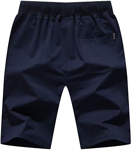 Мъжки къси панталони Tansozer Ежедневни Спортни Шорти на съвсем малък с Еластичен колан и джобове с цип