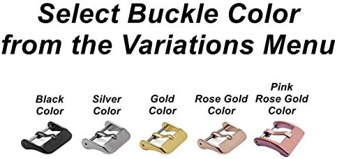 Кожена каишка NICKSTON от кафяв велур с бели бода, съвместим с каишка на Garmin Venu Пл, Venu Пл Music Edition и Venu Smartwatches B18P20 (5. обтегач цвят розово злато)