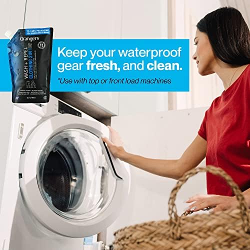 Средство за пране на дрехи Grangers 2 в 1 осигурява чистота и водоустойчив за един цикъл на пране