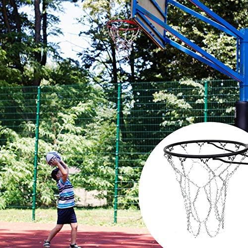 LIOOBO Желязна верига Баскетболно окото Професионален стандарт Баскетболна мрежа за врата Смяна на баскетболна мрежа