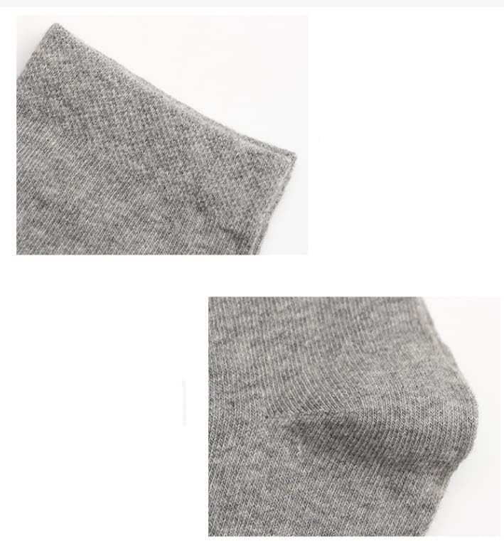 LIUZH, 5 Чифта мъжки чорапи, Сиви Памучни Дишащи Пролетно-Есенни Чорапи, Бизнес Чорапи, Ежедневни чорапи (Цвят: сив, Размер: Един размер)